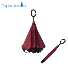 Excellent quality Windproof Double layer c handle reverse folding umbrella